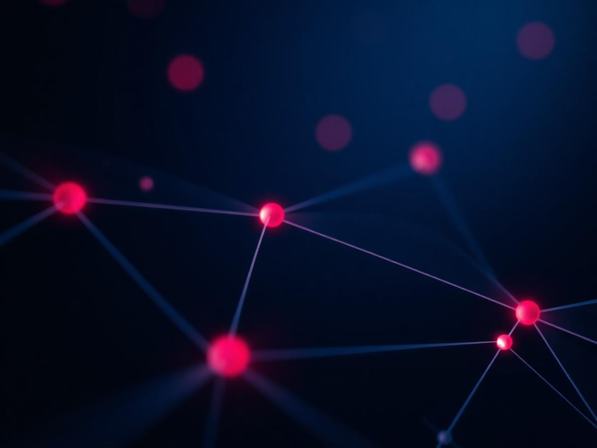 Abstract network visual representing digital business connectivity