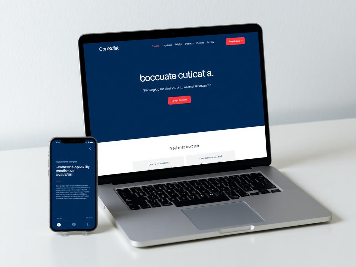 Business website sample — placeholder portfolio image